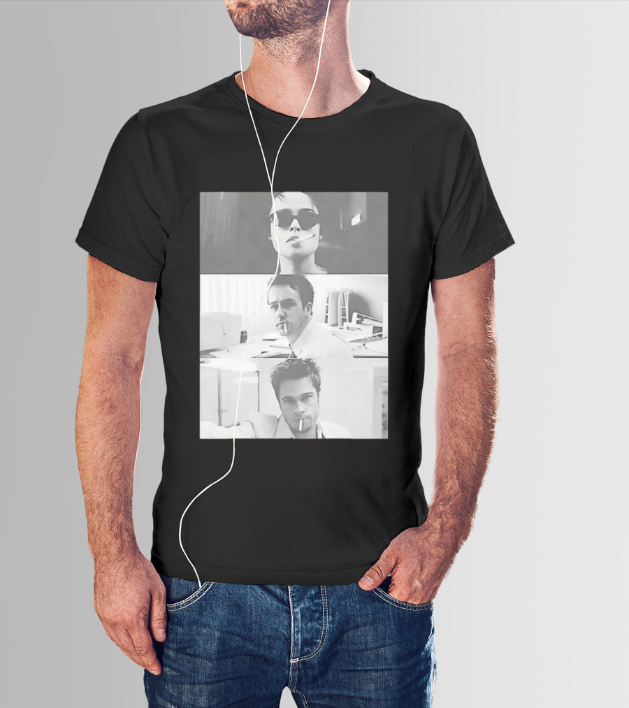 Brad Pitt Edward Norton Marla Film 1999 Smoking Scenes T-Shirt