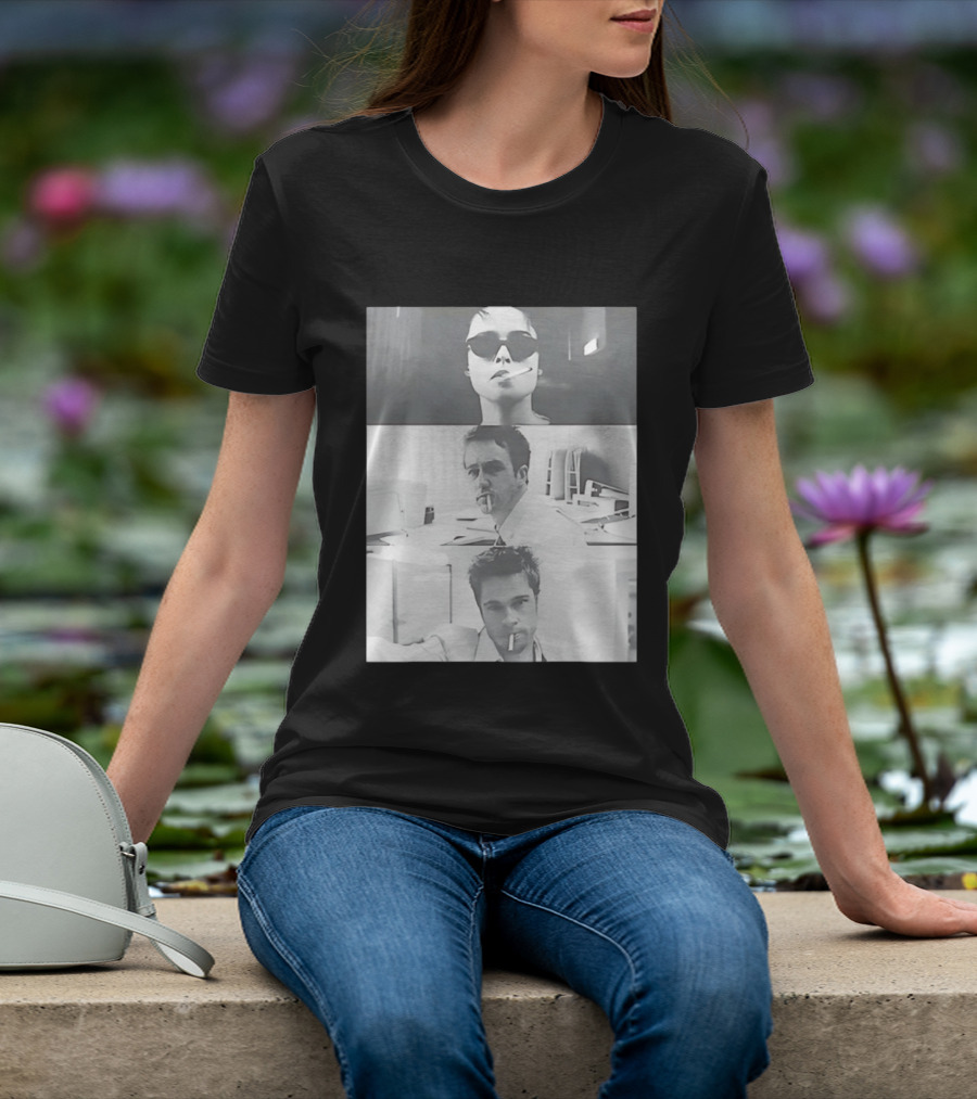 Brad Pitt Edward Norton Marla Film 1999 Smoking Scenes T-Shirt