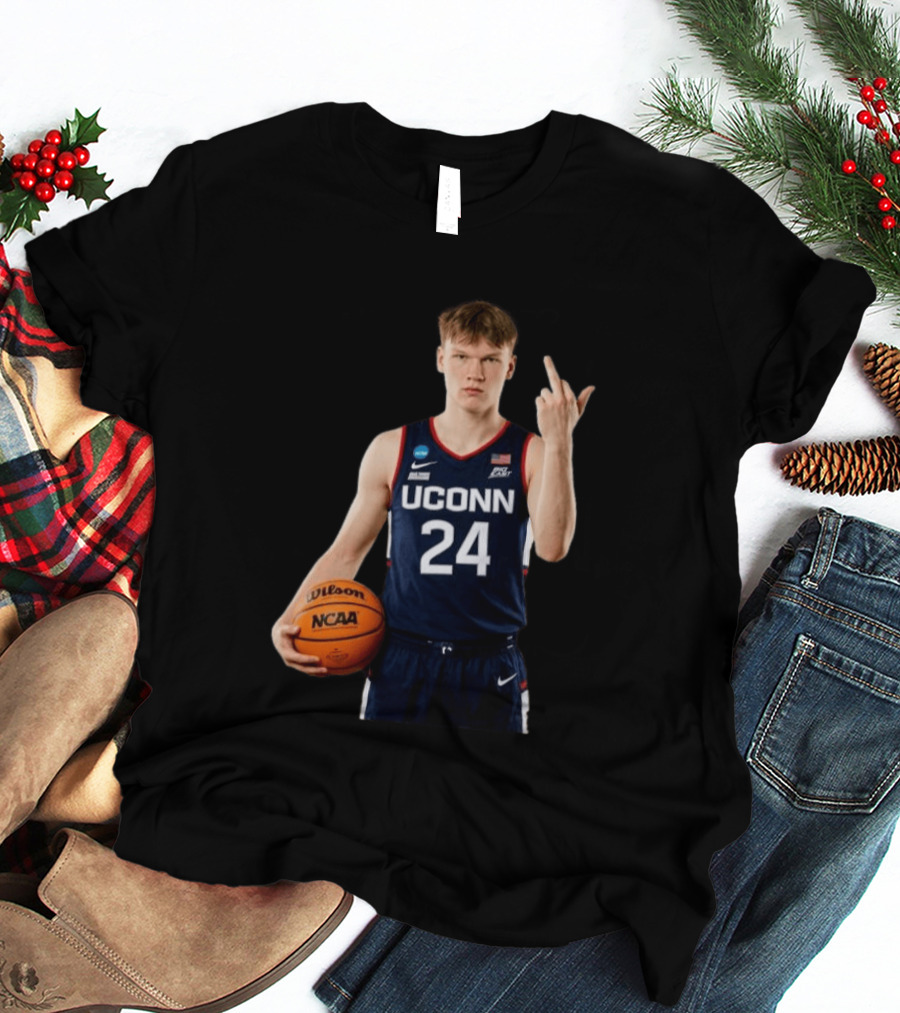 Braylon Mullins UConn Huskies 24 NCAA Basketball Middle Finger T-Shirt