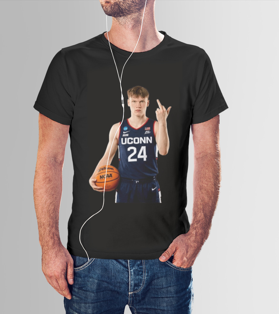 Braylon Mullins UConn Huskies 24 NCAA Basketball Middle Finger T-Shirt