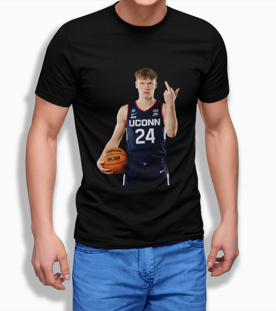Braylon Mullins UConn Huskies 24 NCAA Basketball Middle Finger T-Shirt
