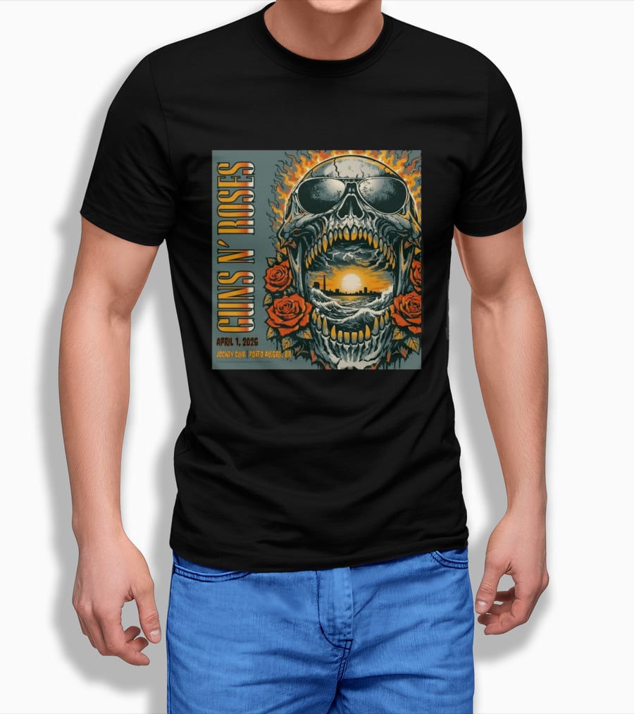Guns N' Roses April 1 2026 Jockey Club Porto Alegre Brazil T-Shirt