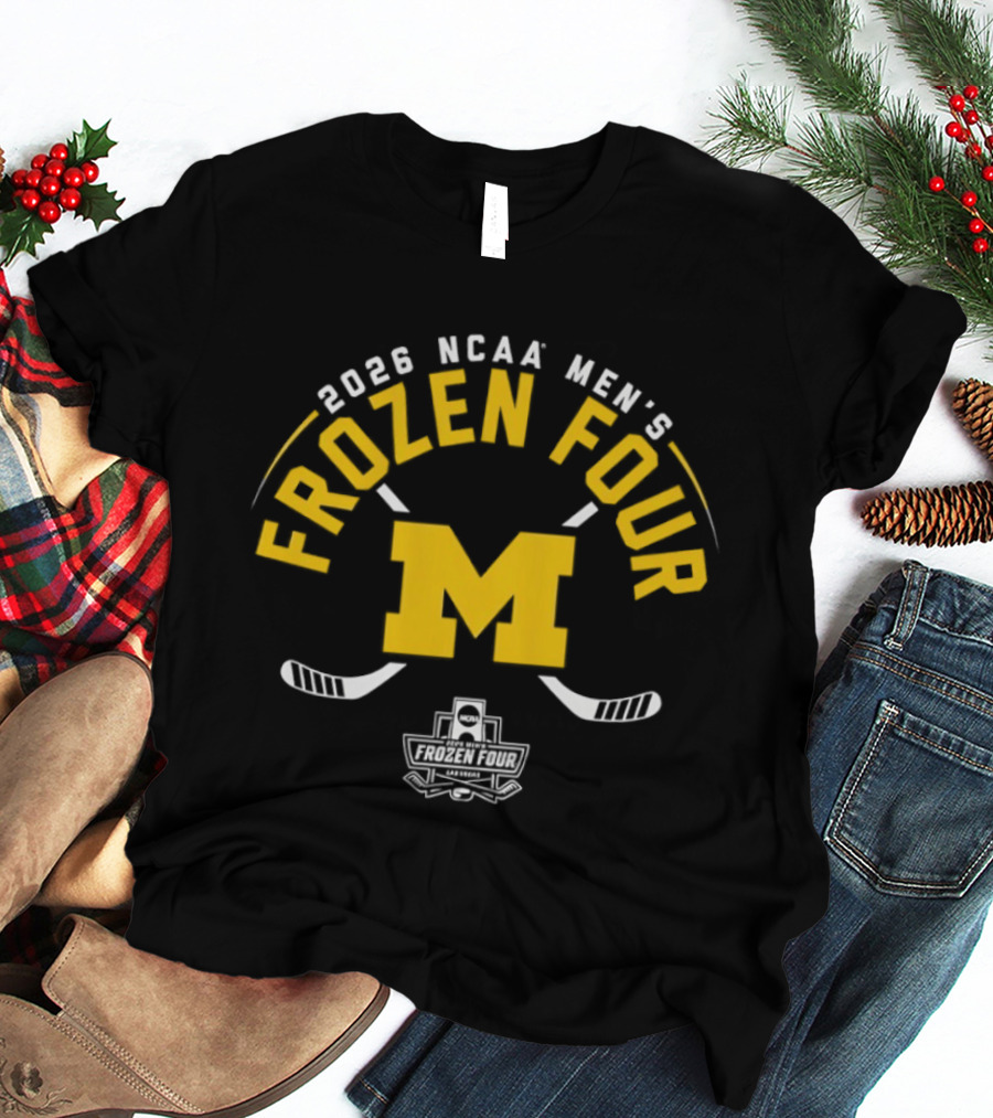 2026 NCAA Men's Frozen Four Michigan Wolverines Hockey T-Shirt