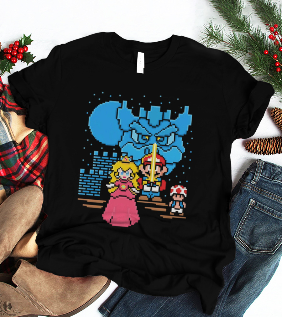 Super Mario Bros Star Wars Crossover With The Brothers Hildebrandt Pixel T-Shirt