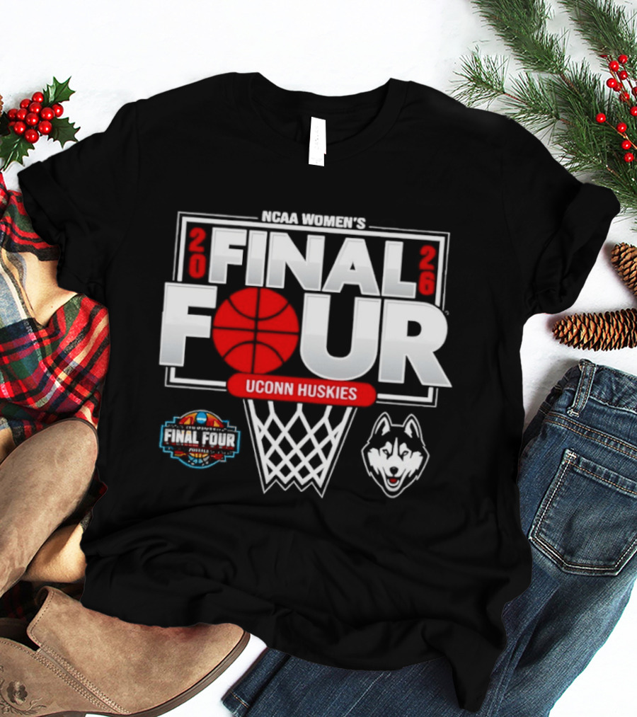 NCAA Men's Final Four 2026 UConn Huskies Basketball T-Shirt