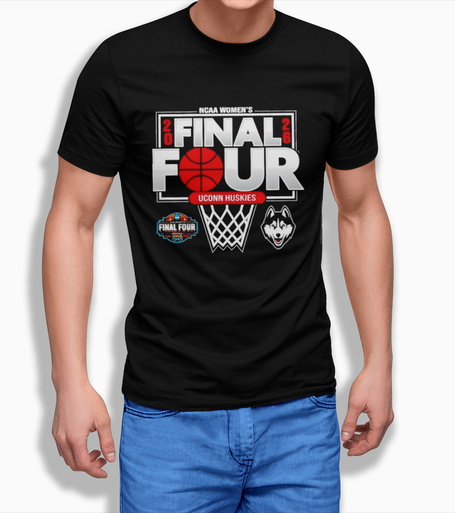 NCAA Men's Final Four 2026 UConn Huskies Basketball T-Shirt