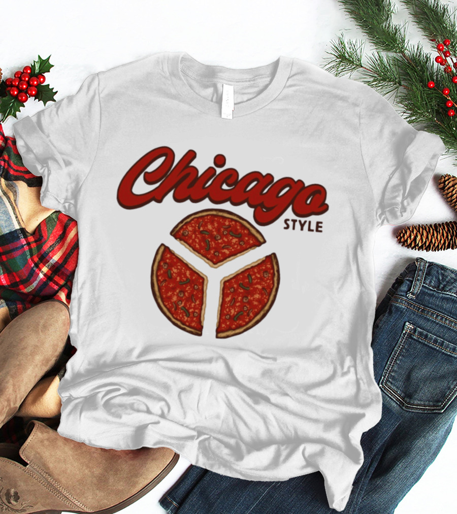 Chicago Style Deep Dish Pizza Slices T-Shirt