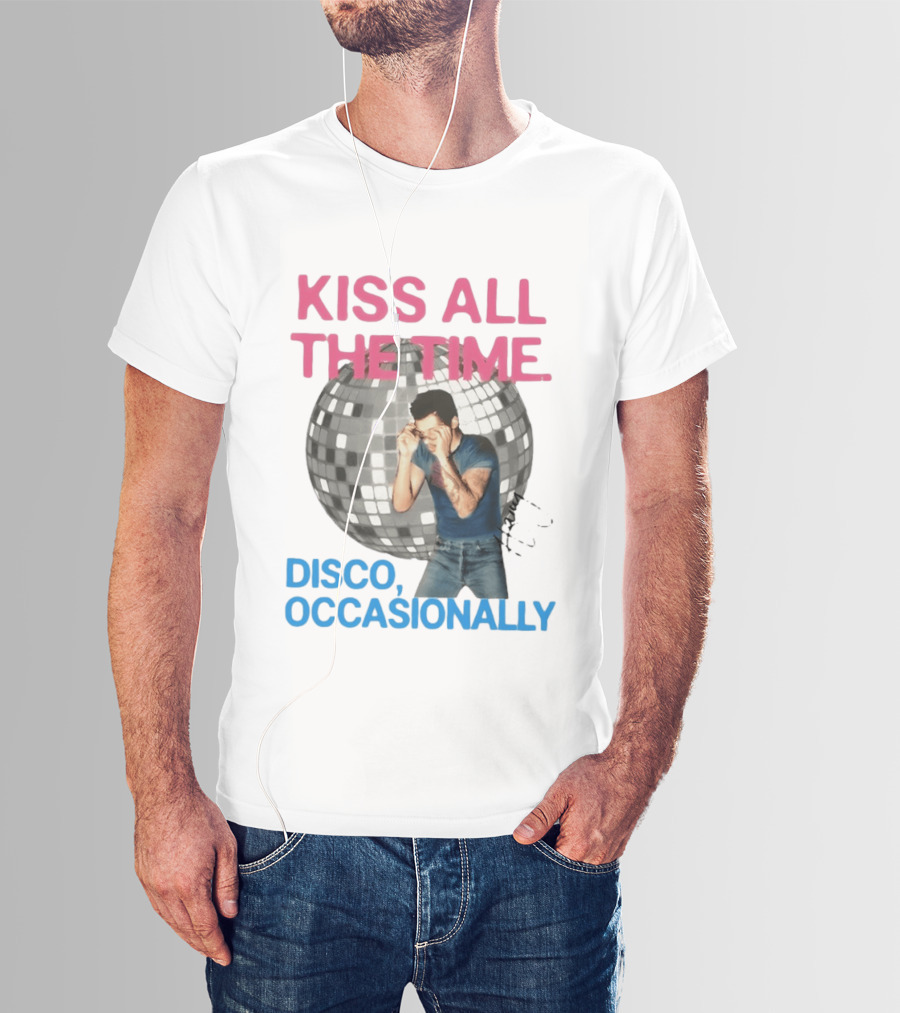 Kiss All The Time Disco Occasionally Retro Style Music Dance T-Shirt
