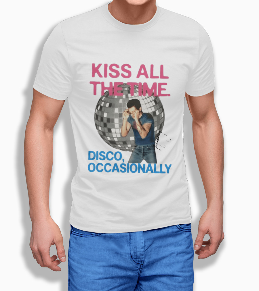 Kiss All The Time Disco Occasionally Retro Style Music Dance T-Shirt