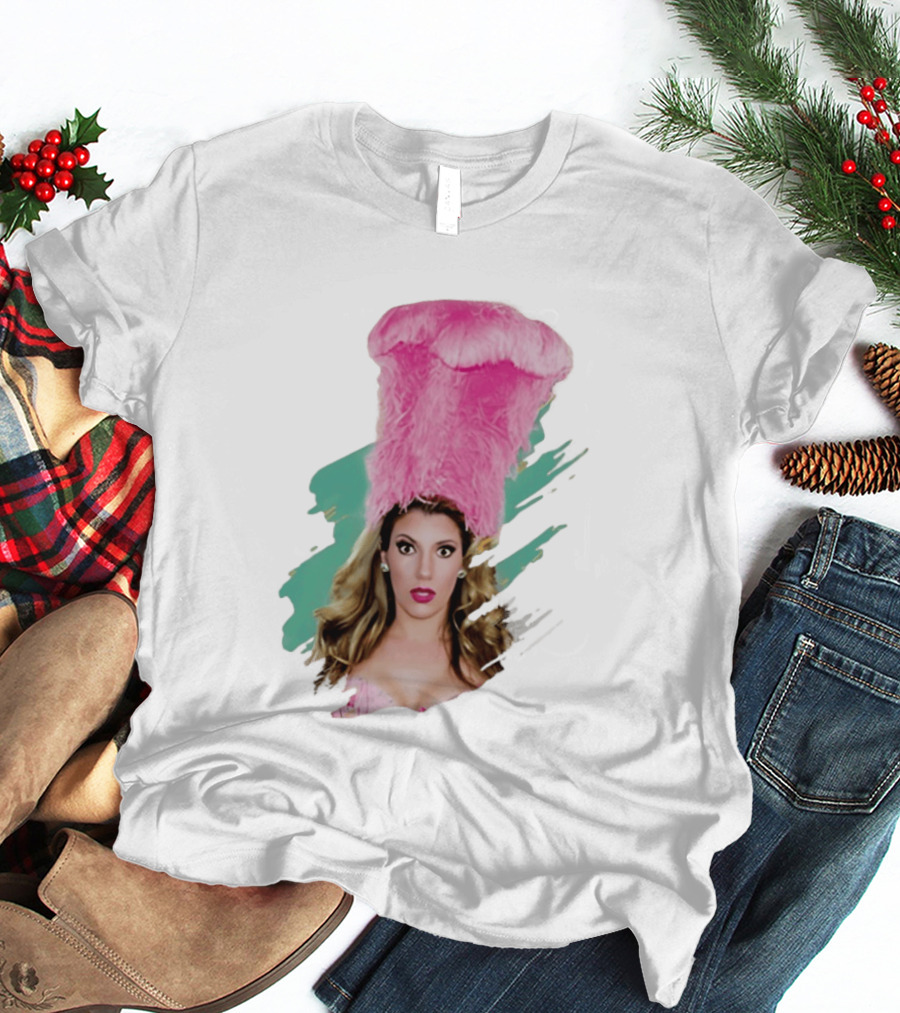 Maren Wade Showgirl Confessions Pink Feather Headdress T-Shirt