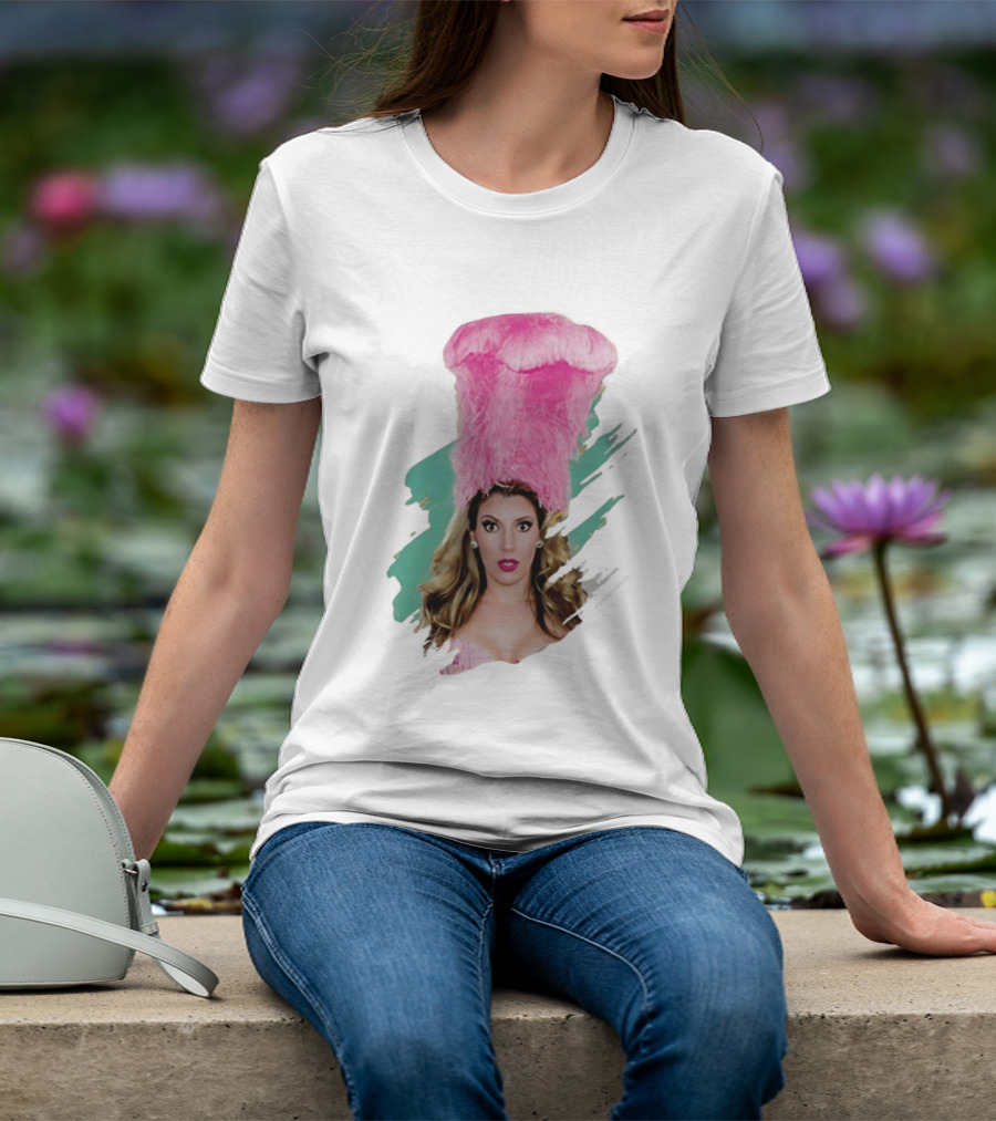 Maren Wade Showgirl Confessions Pink Feather Headdress T-Shirt