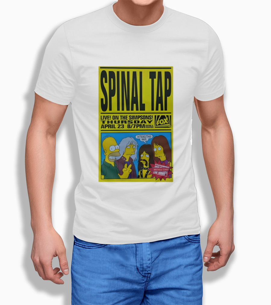 Spinal Tap Live On The Simpsons Thursday April 23 Fox 8 7pm With Interesting Hair T-Shirt