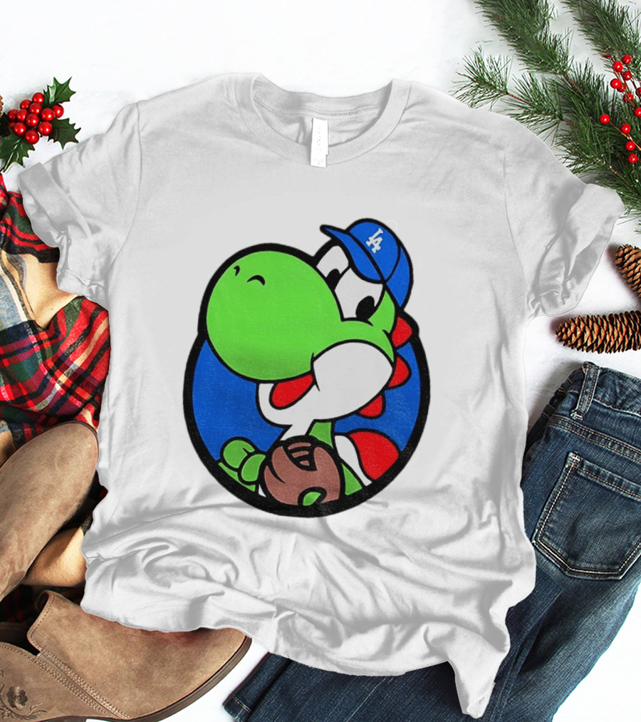 Super Mario Yoshi Los Angeles Dodgers Baseball MLB 2026 T-Shirt