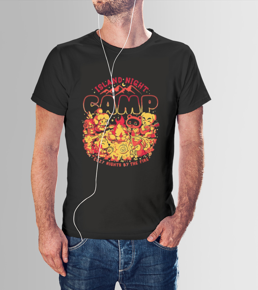 Island Night Camp Adventures With K.K. Slider And Blathers T-Shirt