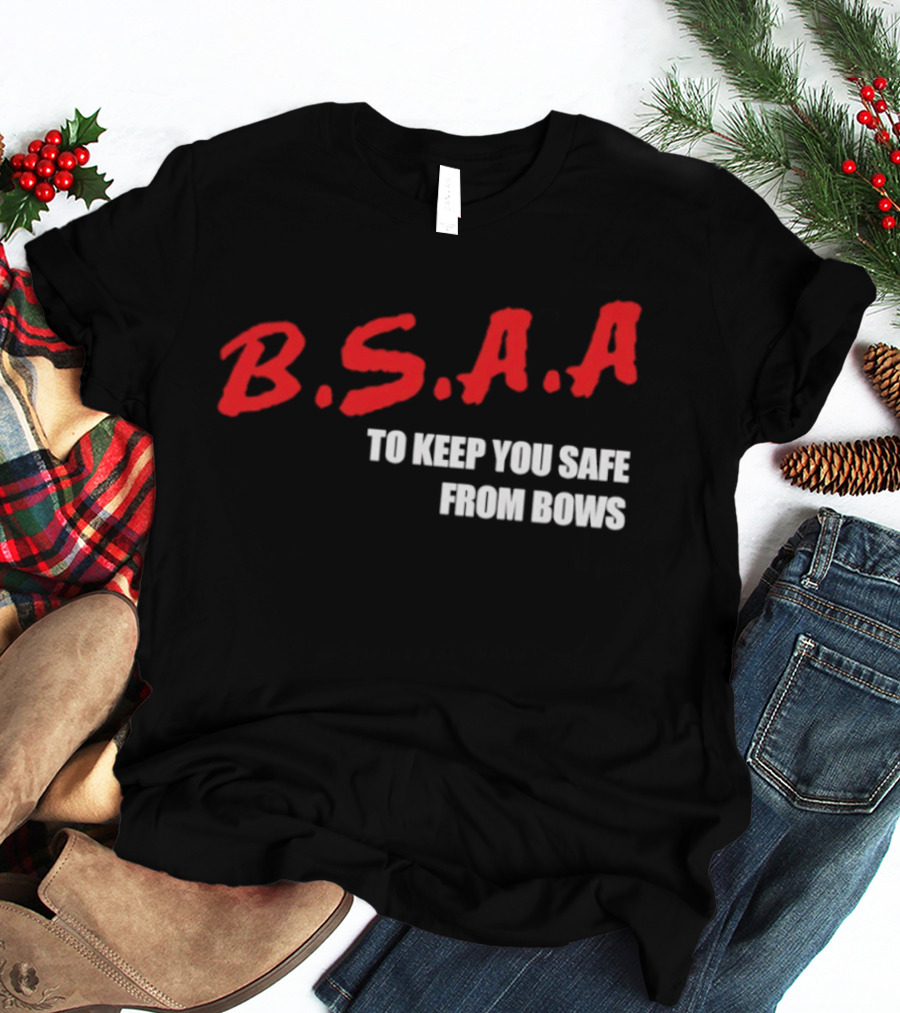 B.S.A.A. Keep You Safe From Bows Resident Evil Merch T-Shirt