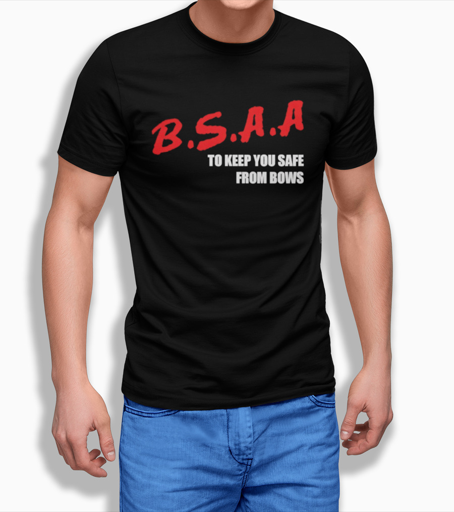 B.S.A.A. Keep You Safe From Bows Resident Evil Merch T-Shirt