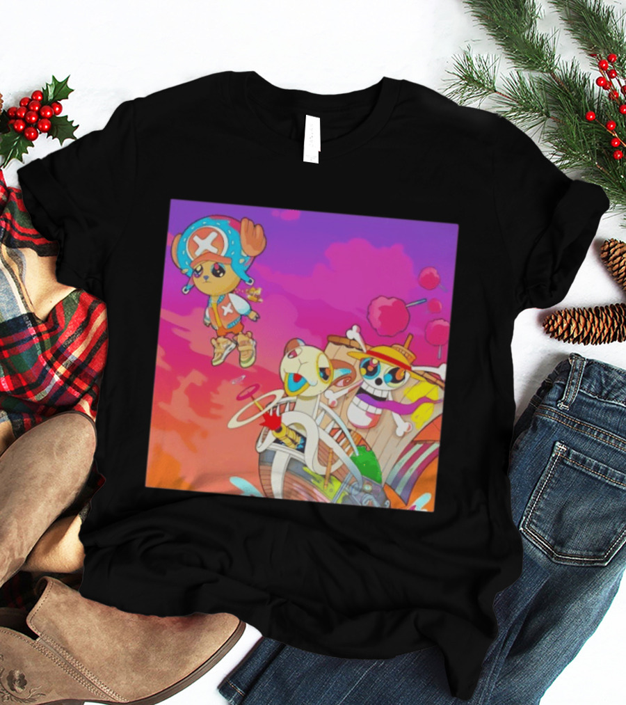 Choppers One Piece Graduation Colorful Adventure Scene T-Shirt