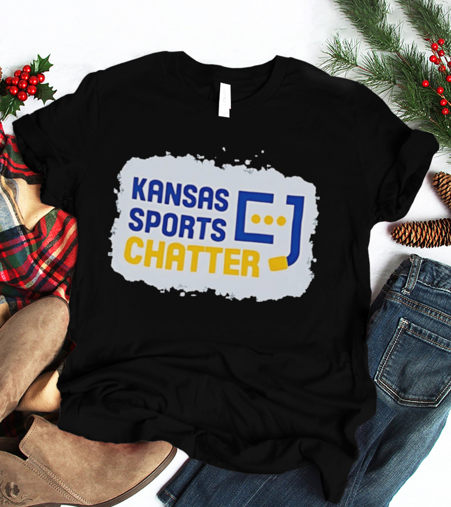 Kansas Sports Chatter Hockey Stick And Speech Bubbles T-Shirt