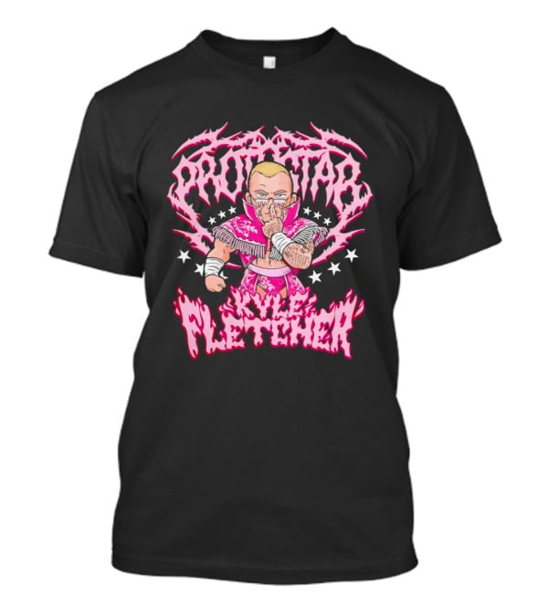 Protokid Kyle Fletcher Wrestling Pink Stars T-Shirt