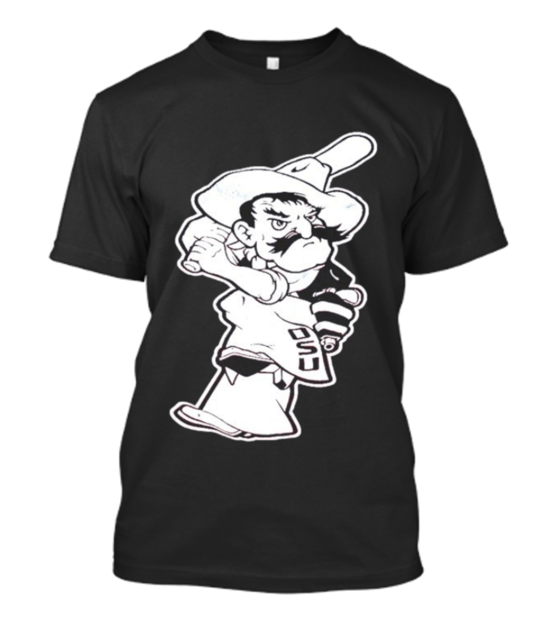 Pistol Pete Pitching OSU Cowboy Baseball T-Shirt