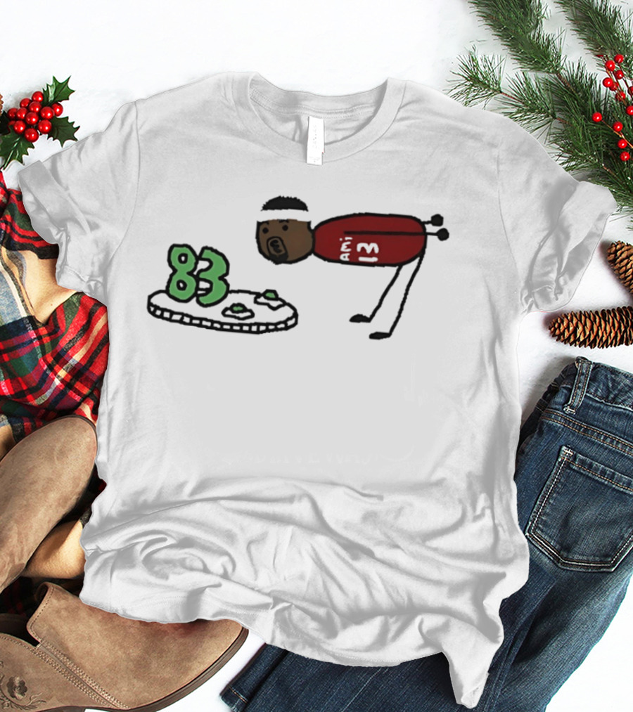 Bam Adebayo Miami Heat Player Art With Number 83 T-Shirt