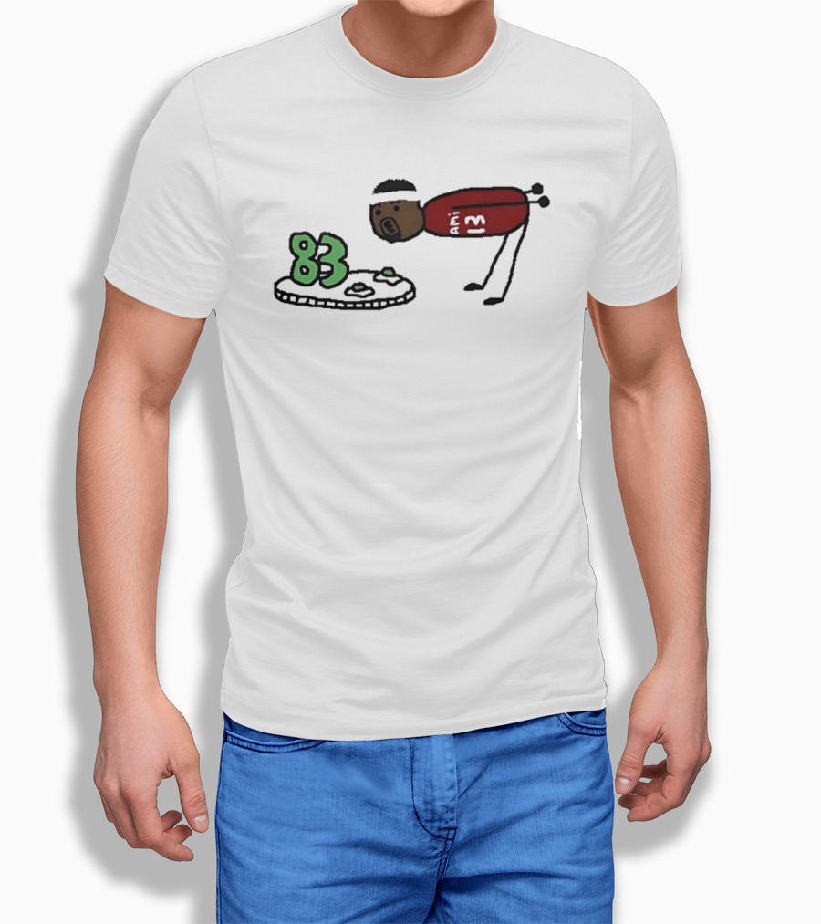 Bam Adebayo Miami Heat Player Art With Number 83 T-Shirt