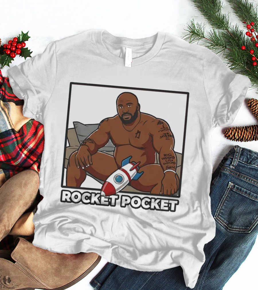 ROCKET POCKET Barry Wood Cartoon T-Shirt