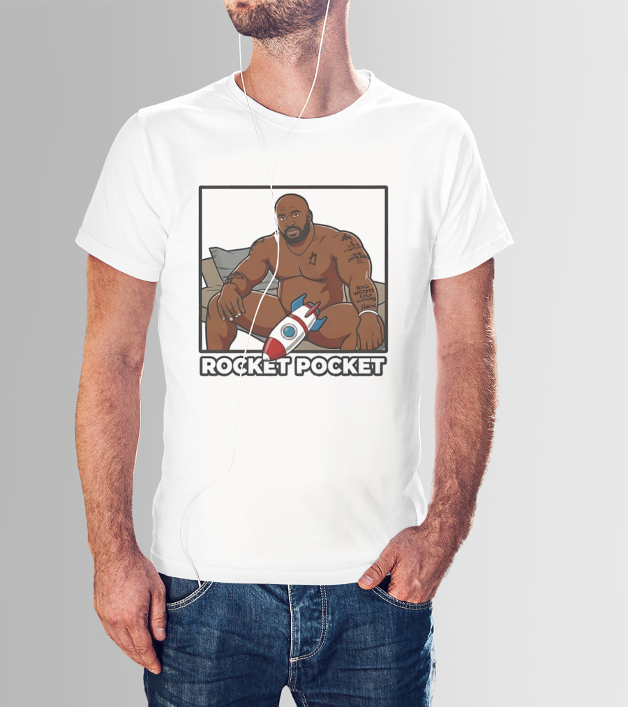 ROCKET POCKET Barry Wood Cartoon T-Shirt