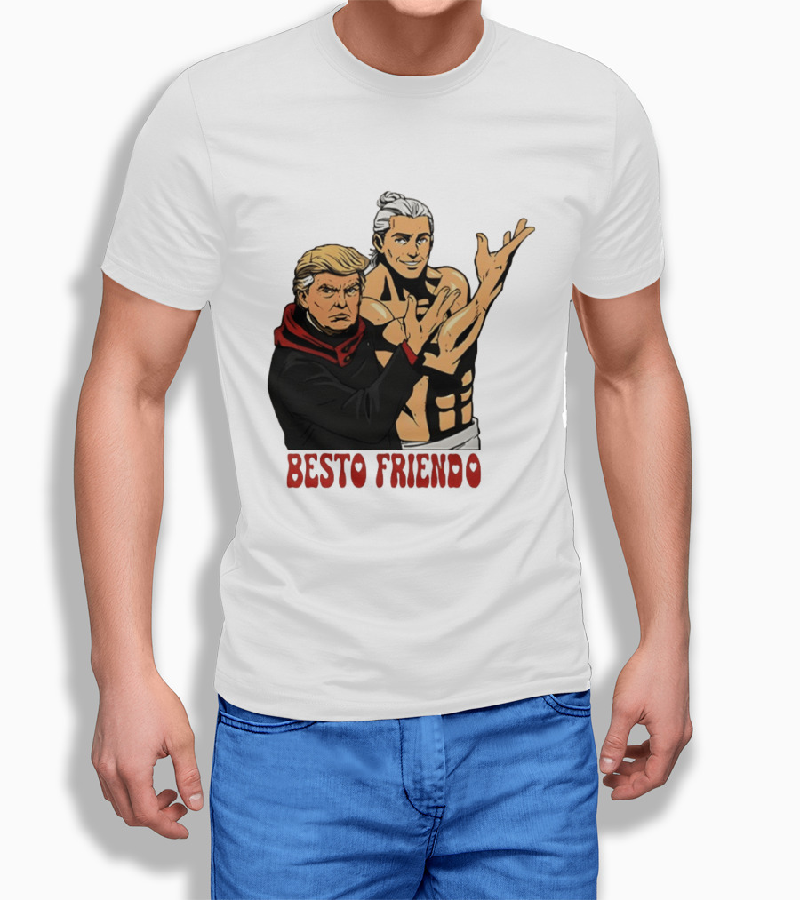 Besto Friendo Trump Anime Crossover Meme T-Shirt
