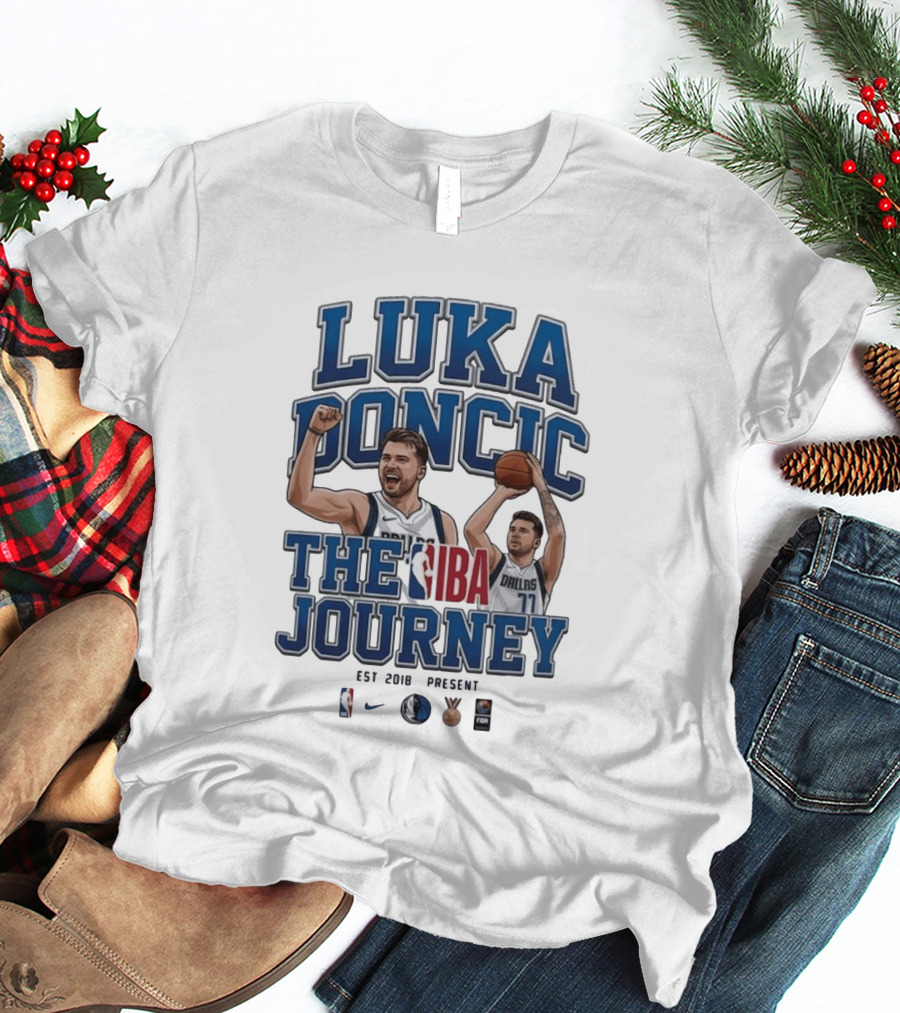 Luka Doncic NBA FIBA Journey Dallas Mavericks 2018 Nike Basketball T-Shirt