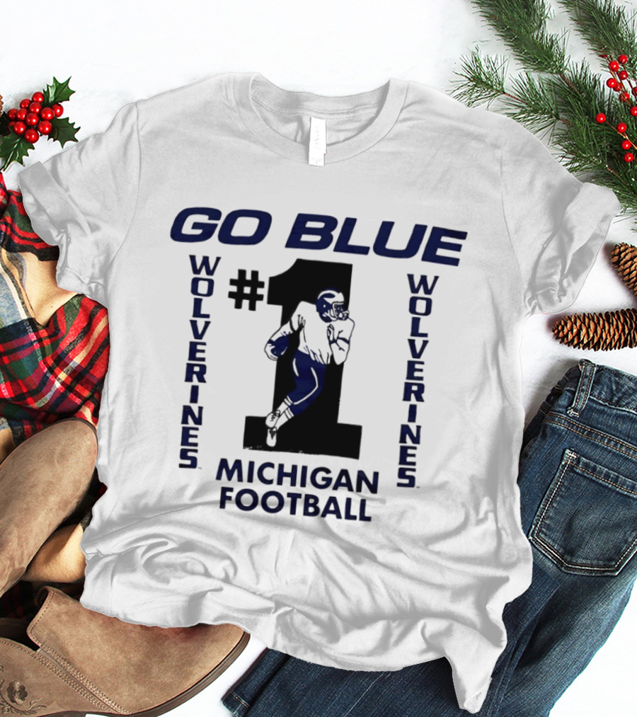 Michigan Wolverines #1 Football Go Blue T-Shirt