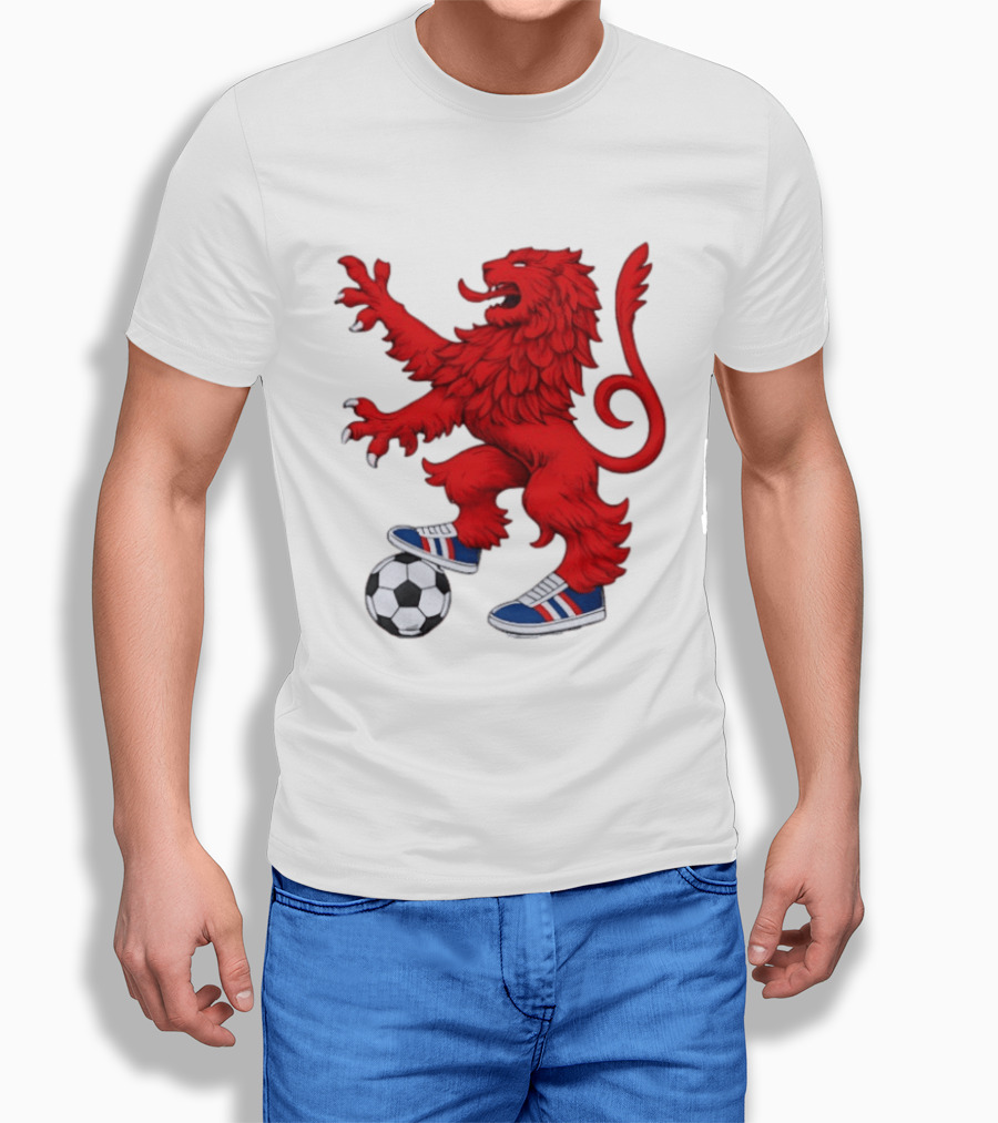 Every Other Saturday Rangers FC Red Lion Mascot Soccer Shoes T-Shirt