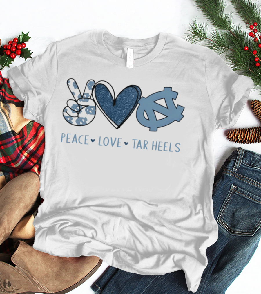 Peace Love North Carolina Tar Heels 2026 T-Shirt