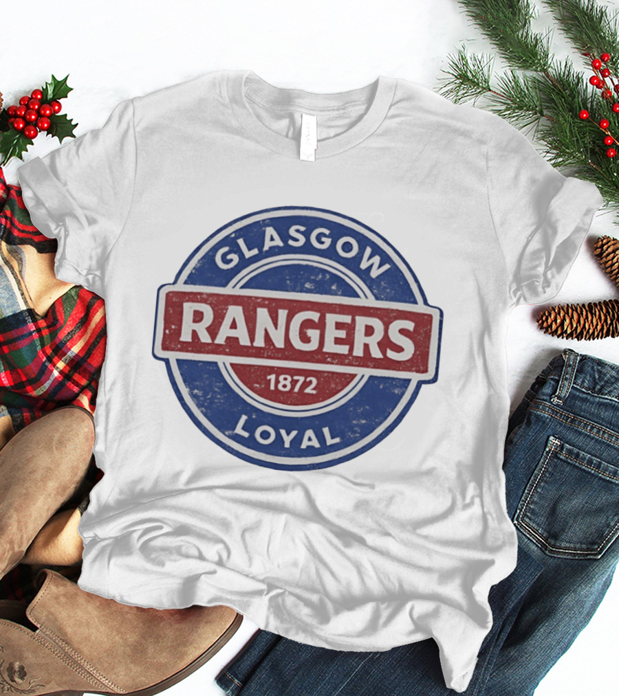 Glasgow Rangers Loyal 1872 Rangers FC Vintage Logo Football Club T-Shirt