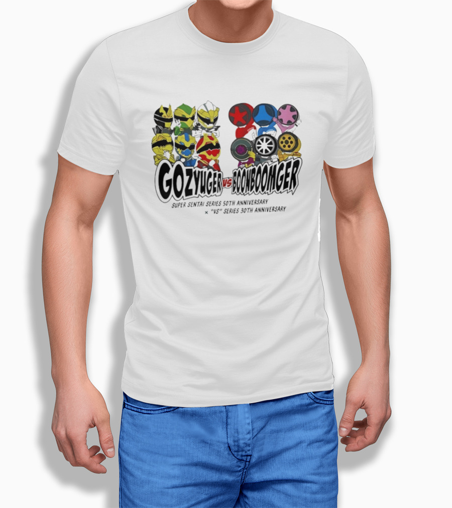 Gozyuger Vs Boonboomger Super Sentai Series 50th Anniversary Celebration Characters T-Shirt
