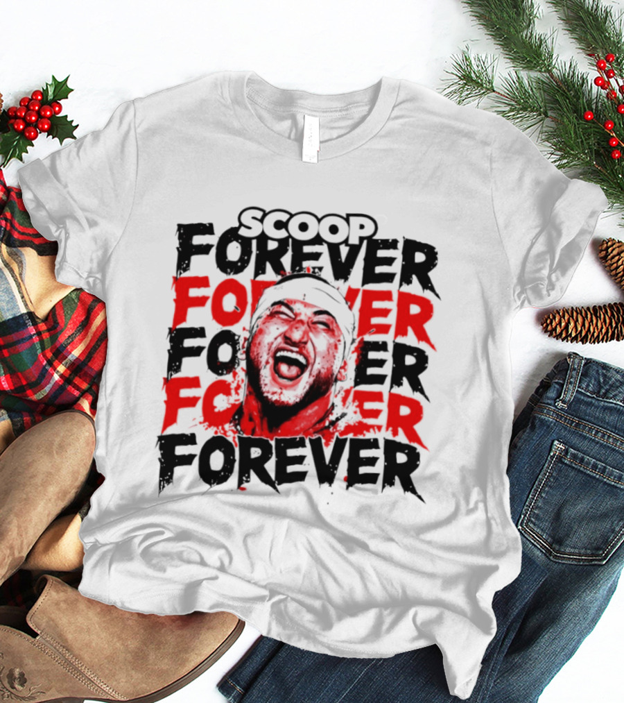 Scoop Forever Forever Text With Energetic Face T-Shirt