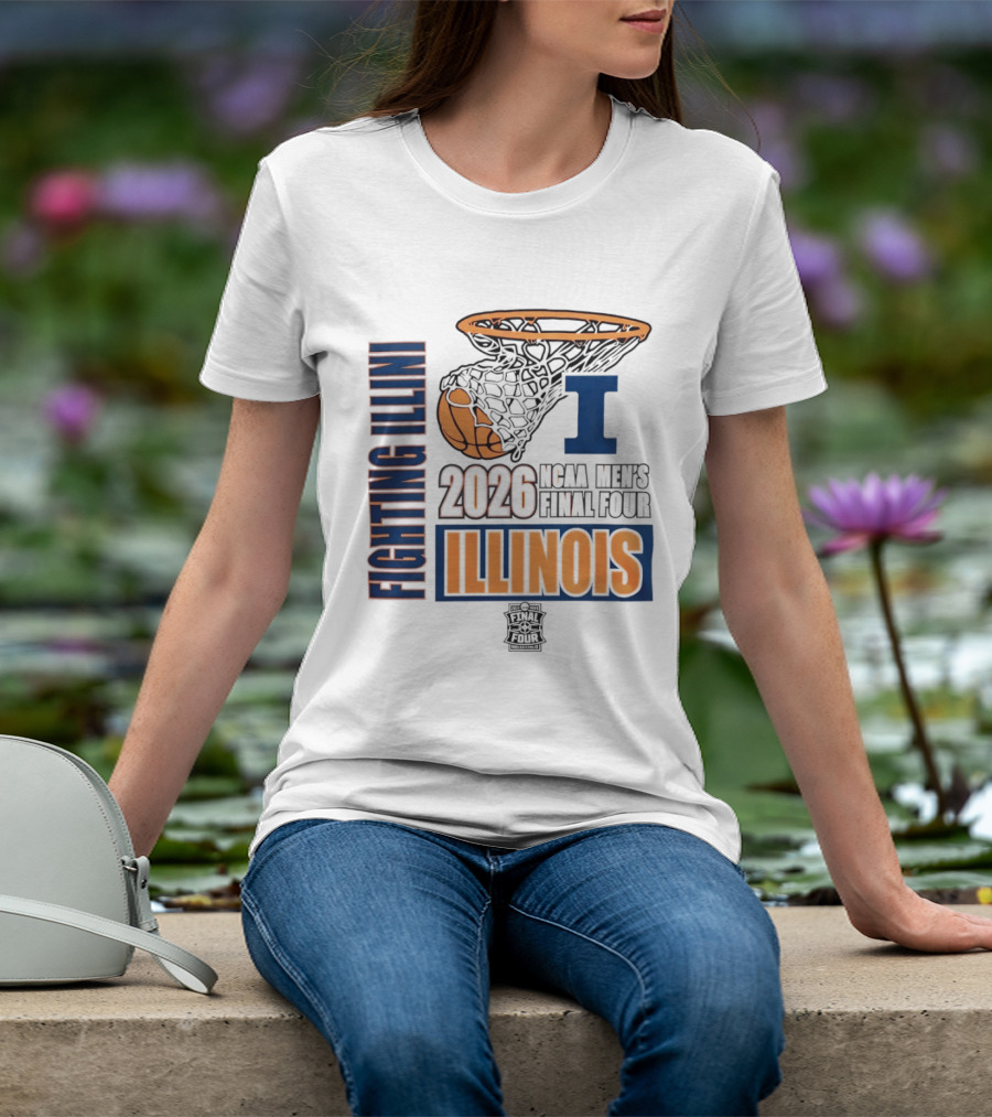 Fighting Illini 2026 NCAA Men's Final Four Illinois Basketball Net T-Shirt
