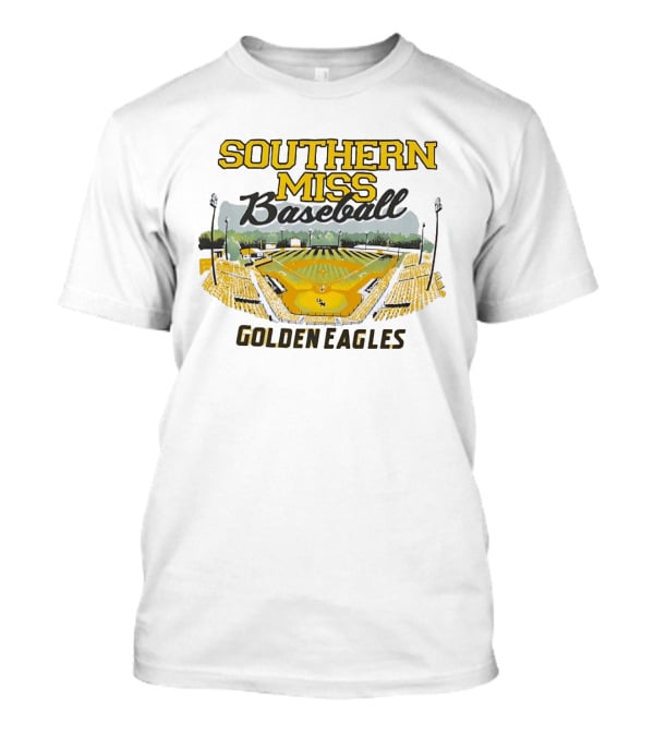 Southern Miss Baseball Golden Eagles Stadium Scene T-Shirt