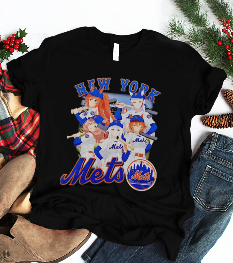 New York Mets Anime Characters Baseball Team T-Shirt