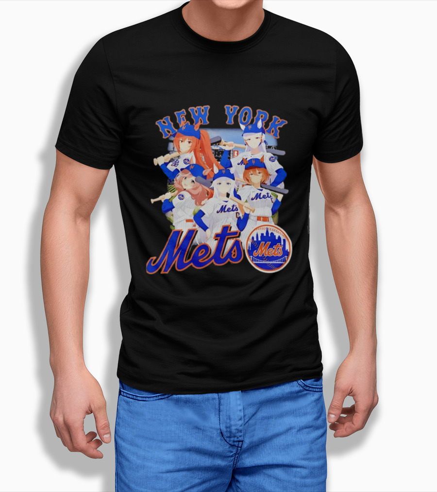 New York Mets Anime Characters Baseball Team T-Shirt