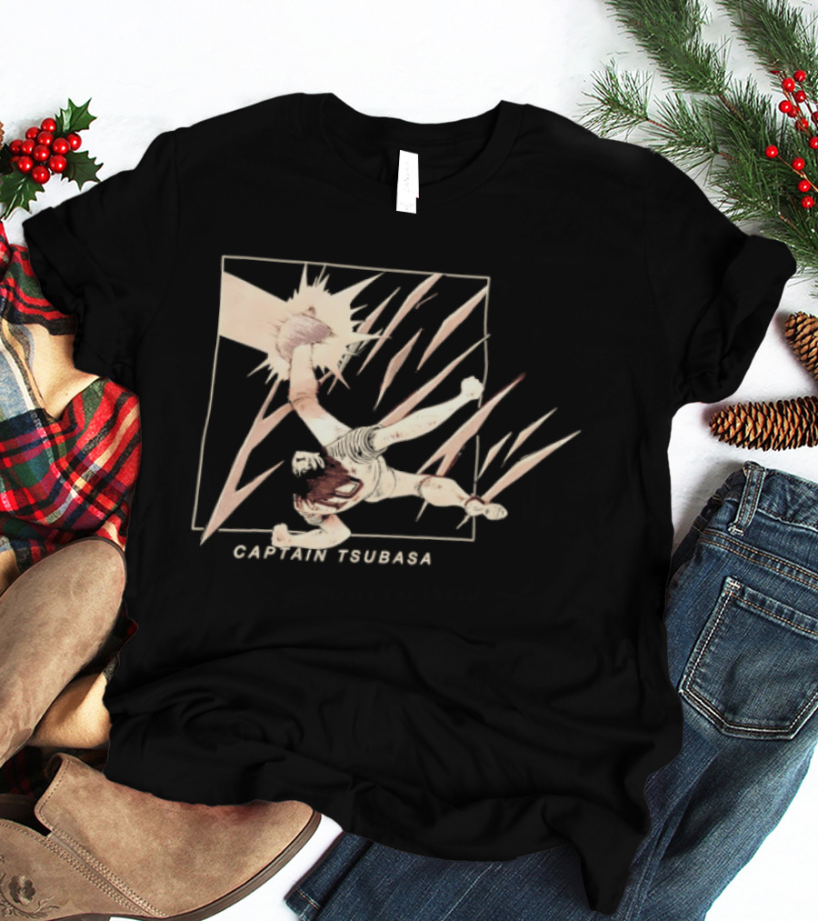 Captain Tsubasa Dynamic Soccer Action Scene T-Shirt