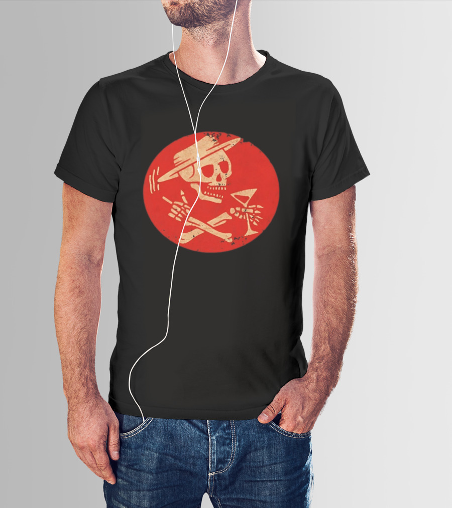 Social Distortion Skeleton Skull With Hat And Martini T-Shirt