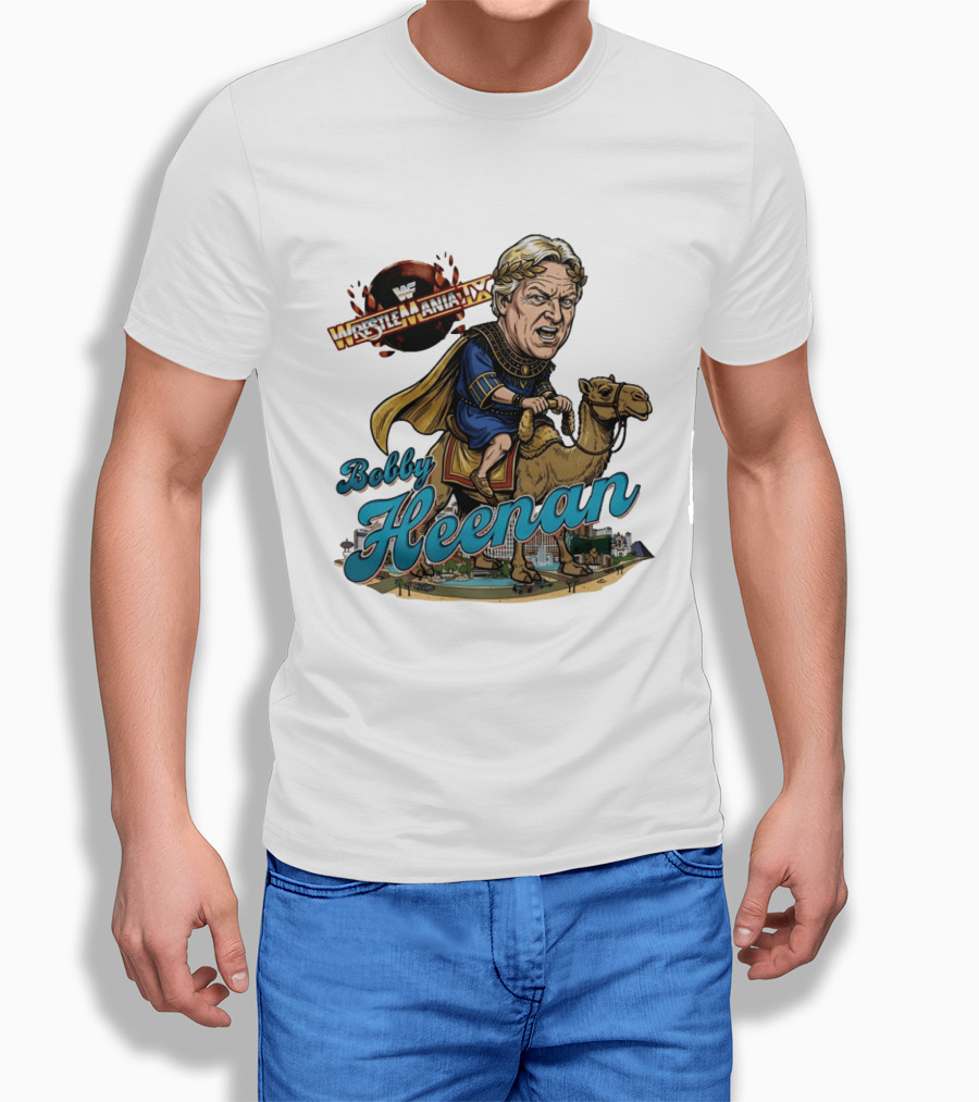 Bobby Heenan WrestleMania IX WWE Cartoon Character on Camel T-Shirt