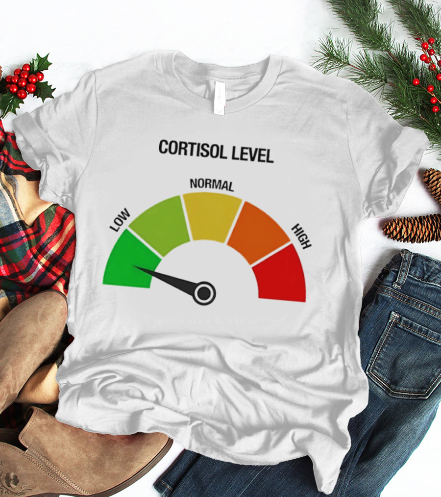 Cortisol Level Low Stress Indicator Gauge T-Shirt