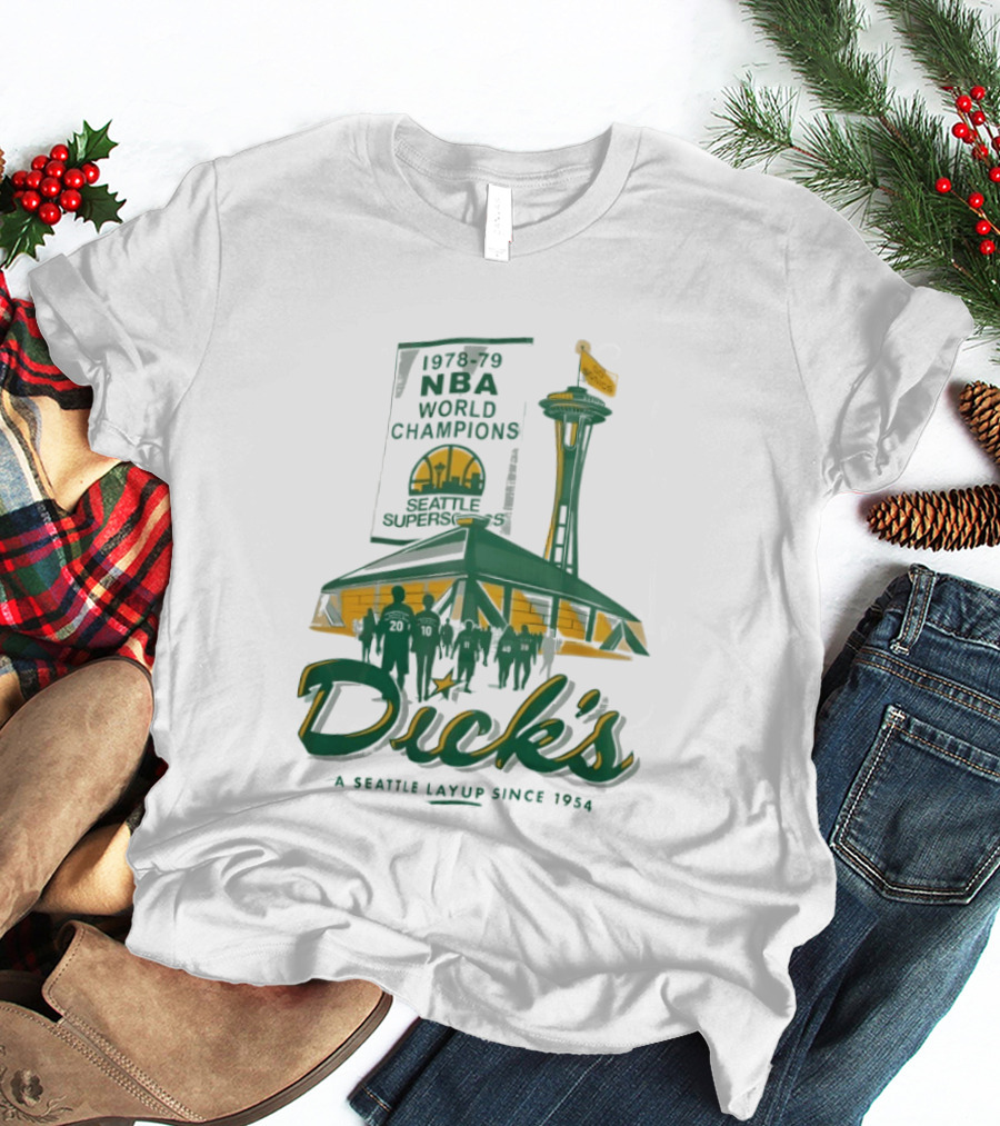 Dick's Seattle Supersonics Skyline 1979 NBA World Champions Since 1954 T-Shirt