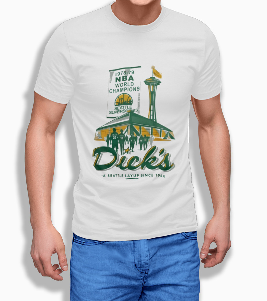 Dick's Seattle Supersonics Skyline 1979 NBA World Champions Since 1954 T-Shirt