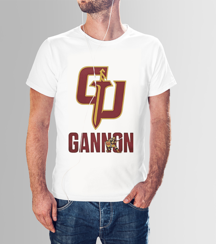 Gannon Golden Knights GU Basketball Logo With Knight T-Shirt
