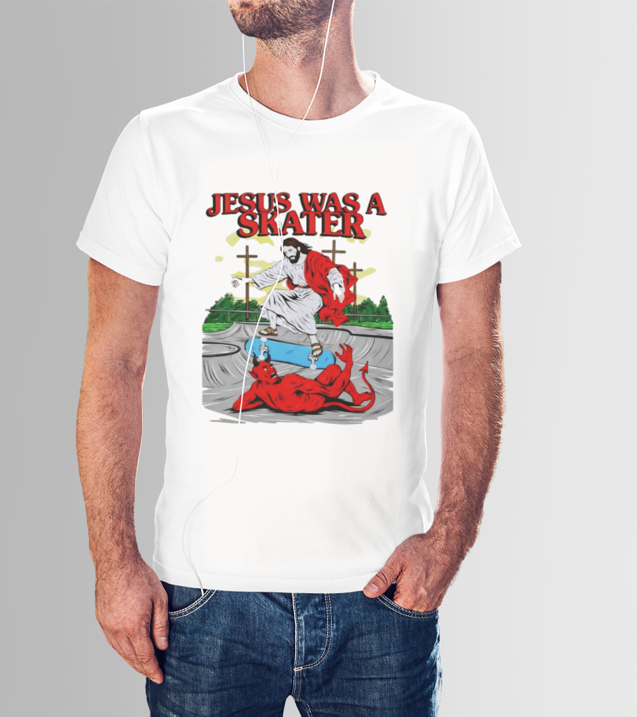 Jesus Was A Skater Vs. Devil Skatepark Showdown T-Shirt