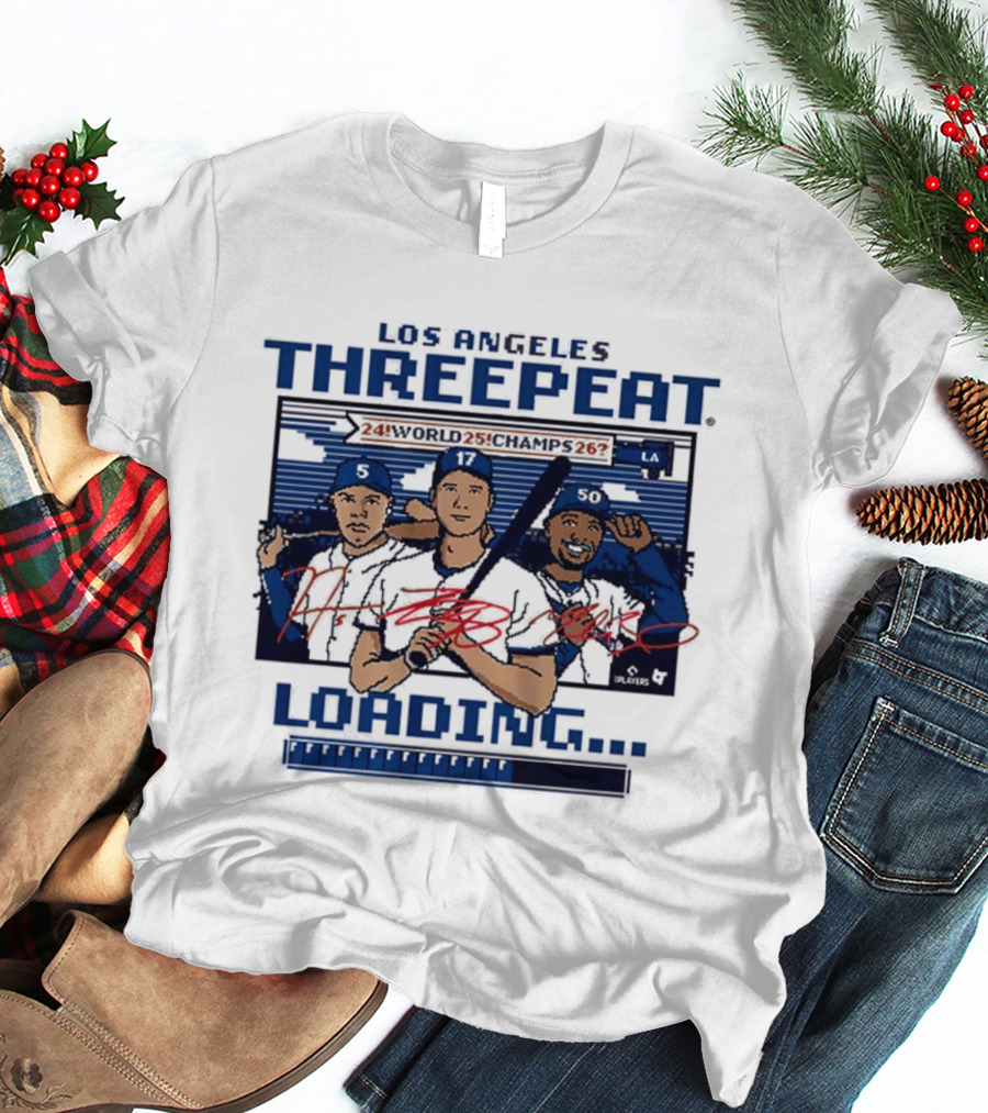 Los Angeles Threepeat World Champs Home Runs Loading T-Shirt