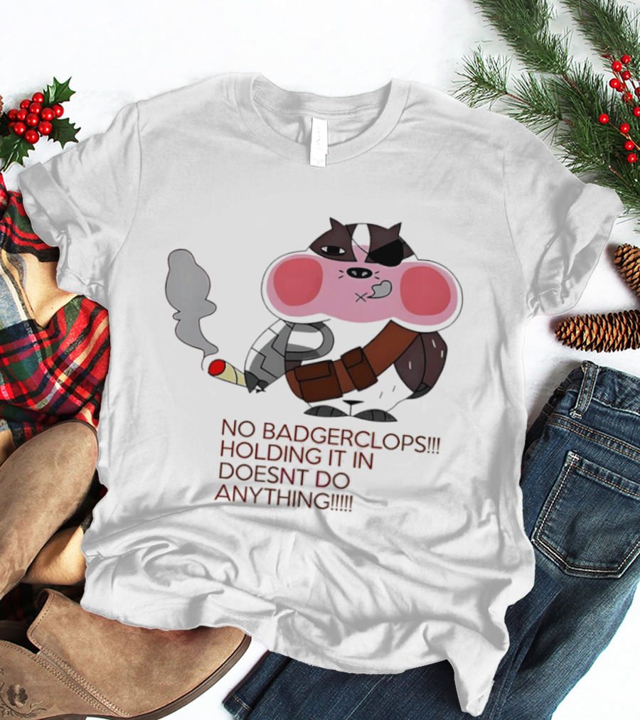 No Badgerclops Holding It In Doesn't Do Anything Smoking Cartoon T-Shirt